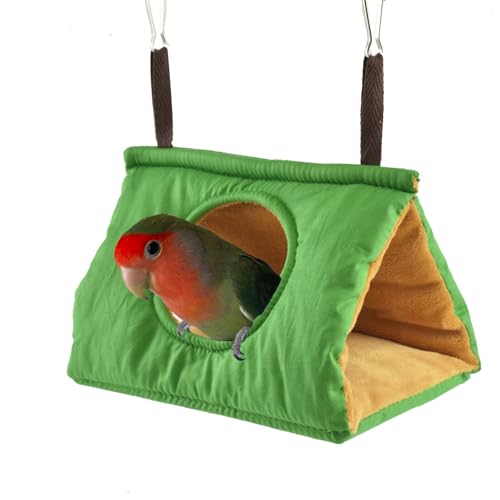 GUANLANT Warmes Vogelnest für den Winter, Sittich, Hängematte, Bett, Nymphensittich, Papageienkäfighaus, Zelt, Plüsch, Kuschelhütte, Wellensittiche, Schlafversteck mit Unterlage, Lovebirds Conures von GUANLANT