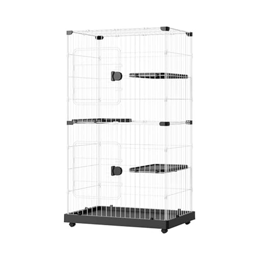 GUAWJRZDP Katzenkäfig, 2/4-stöckiges Katzengehege, DIY-Katzenlaufstall, Katzenhaus for Den Innenbereich, Abnehmbarem Haustierlaufstall, (4tier) von GUAWJRZDP