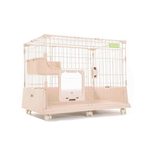 GUAWJRZDP Mehrschichtiger Katzenkäfig, Großer Katzengehege, DIY-Katzenlaufstall, Mit Freiem Zugang, Viel Platz, Atmungsaktiv, Katzenlaufstall Abnehmbar, Katzenhaus(Pink,1tier) von GUAWJRZDP