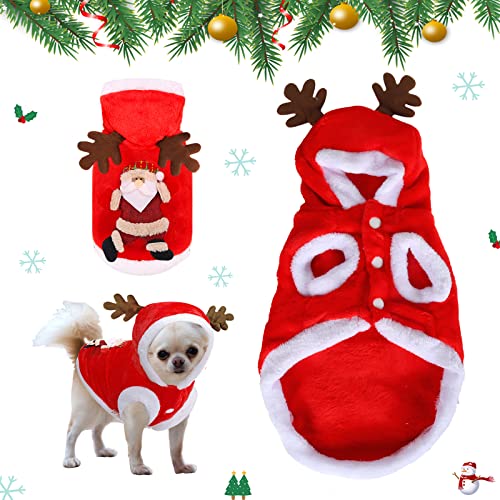 Hundekostüme Weihnachten Elchkostüm, Haustier Weihnachtskostüm, Weihnachten Katzen Kleidung, Haustier-Kleidung, Weihnachten Hundekleidung, Hundekostüm Hunde für Winter Weihnachten Hundebekleidung (M) von GUBOOM