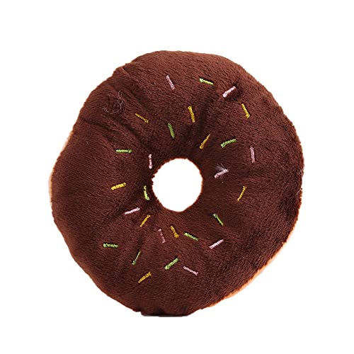 GUEDKIKL Plüsch-Donut-Spielzeug für Hunde, Donut-Form, niedliches Donut-geformtes Quietschgeräusch-Spielzeug für Haustiere, Kauspielzeug von GUEDKIKL