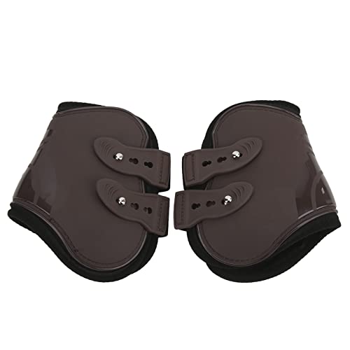 GULEEK Reitsportzubehör Stiefel für Pferdeschienbeinschützer aus PU Robuste und schlagfeste Stiefel für die Hinterbeine (braune Hinterbeine 2400ml) von GULEEK