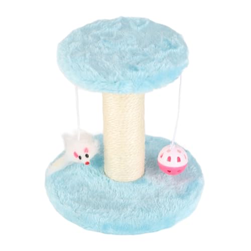 Guleek Interactive Cat Kratzerpost weiche Plüsch 2 Schichten Sisal Seilkratzerbaum für Innenkatzen Kätzchen ideales Spielplatzaktivität Center Entertainment Möbel (Blau) von GULEEK