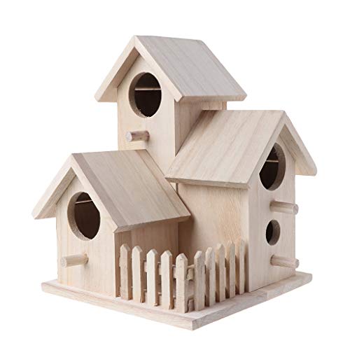 GUMEI Holzvogelhaus Zuchtkäfig Zaun Box Nest Garten Hinterhof Home Decoration von GUMEI