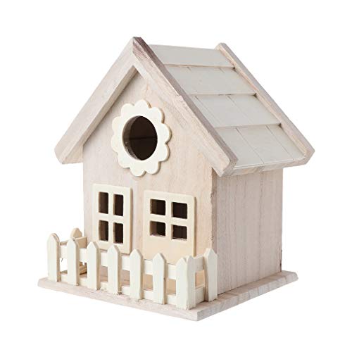 GUMEI Holzvogelhaus Zuchtkäfig Zaun Box Nest Garten Hinterhof Home Decoration von GUMEI