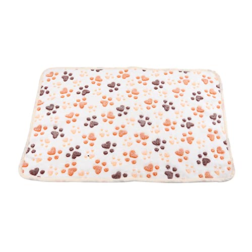 GUOCU 2 Stück Haustierdecke Flauschige Super Softe Plüsch Katzendecke Hundedecke Waschbar Kuscheldecke Welpendecke, Liegedecke für Hunde, Haustiermatte mit Pfotenabdruck,Schlafmatte für Haustiere von GUOCU