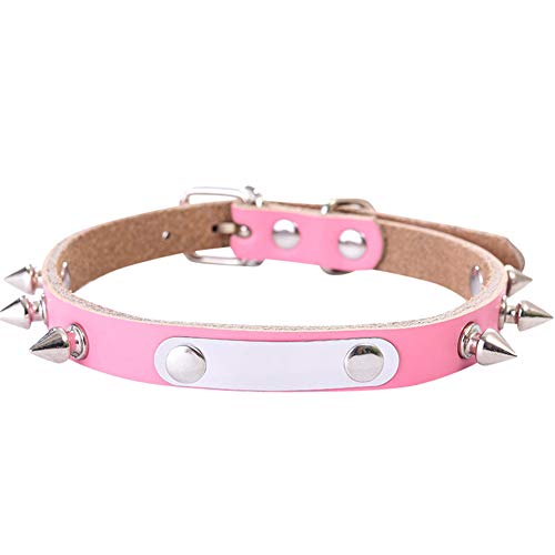 GUOCU 10 Stücke verstellbares Nylon-Hundehalsband mit weicher Polsterung für Welpenhunde,Pink (10 Stücke),L von GUOCU