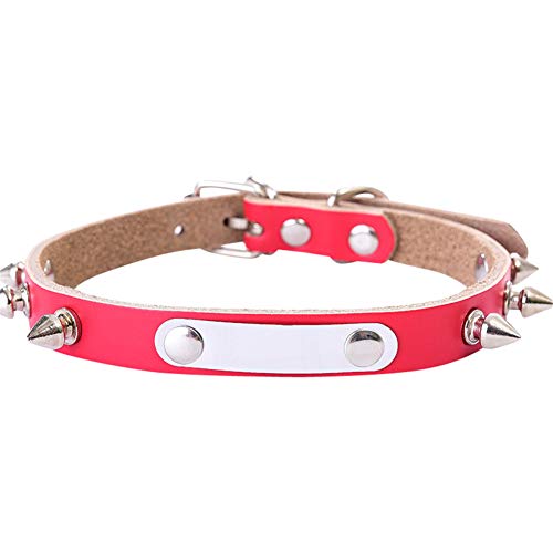 GUOCU 10 Stücke verstellbares Nylon-Hundehalsband mit weicher Polsterung für Welpenhunde,Rot (10 Stücke),L von GUOCU