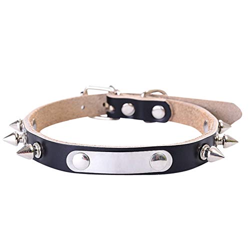 GUOCU 10 Stücke verstellbares Nylon-Hundehalsband mit weicher Polsterung für Welpenhunde,Schwarz (10 Stücke),L von GUOCU