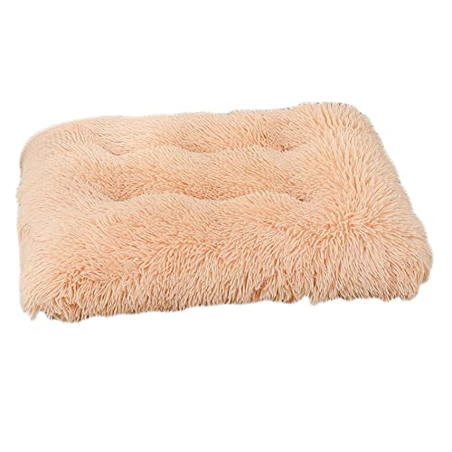 GUOCU Deluxe Plüsch Hundebett Haustierkissen Einfarbig Haustierbett mit Rutschfester Boden Waschbarem Weiche Warme Flauschige Haustiermatte für Hunde Und Katzen Universal,Champagner,122×83cm von GUOCU