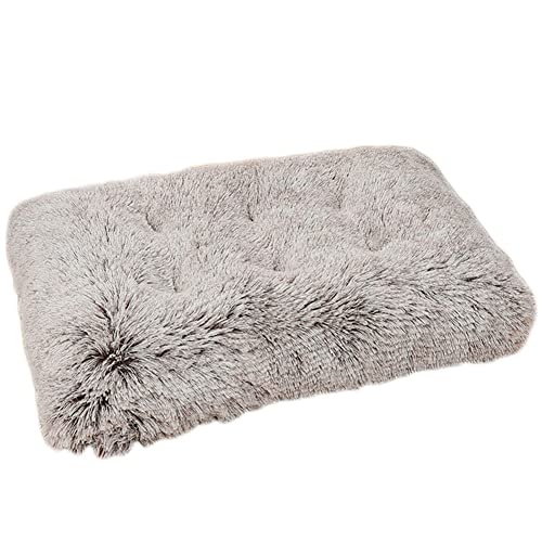 GUOCU Deluxe Plüsch Hundebett Haustierkissen Einfarbig Haustierbett mit Rutschfester Boden Waschbarem Weiche Warme Flauschige Haustiermatte für Hunde Und Katzen Universal,Khaki1,94×63cm von GUOCU