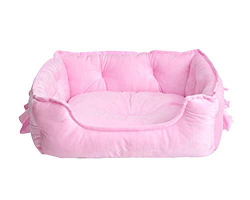 GUOCU Gemütliches Hundesofa Hundebett Katzenbett Hundekorb Haustierbett rutschfest Hundematte Im Schlafzimmer Wohnzimmer Und Flur Einfache Reinigung,Rosa,S von GUOCU