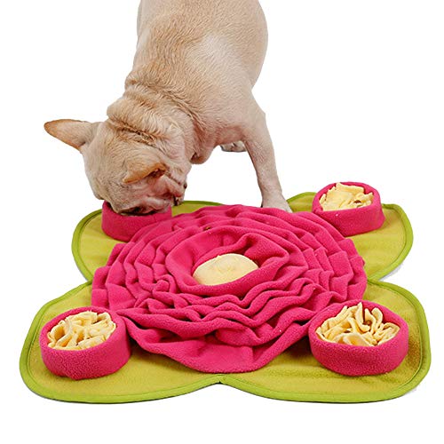 GUOCU Hund Schnüffelteppich Snuffle Mat,Sniffing Mat Futtermatte Katzen Groß Schnüffeldecke Hund Schadstofffreies Schnupftabakmatte Fütterungsmatte für Hunde Schnüffelrasen Gras-Grün one Size von GUOCU