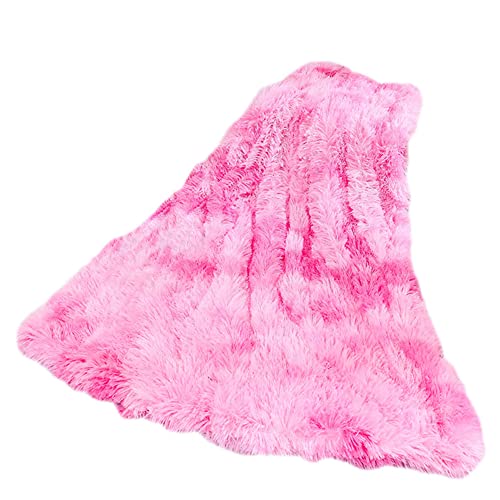 GUOCU Hundedecken Flauschig Plüsch Katzendecke Super Softe Weiche Warme Einfarbig Doppeilseitige Haustierdecke Weiche Fleecedecke Waschbare, Bett Decken für Hunde Und Katze,Rosa3,56×36cm von GUOCU