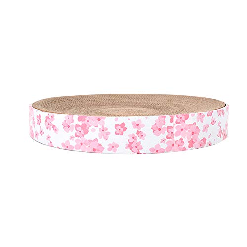 GUOCU Katzen Kratzbrett Runder Katzenkratzmatte Kratzschutz Kratzmöbel Wellpappe Kratzpads Haustier Katzenbett Pink-M 38.5 * 5.5CM von GUOCU