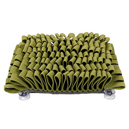 GUOCU Non-Toxic Schnüffelteppich Hund Schnüffelteppich Snuffle Mat,Pet Snuffle Mat Sniffing Pad Schnüffelspielzeug Schnüffelrasen Schnupftabakmatte Fütterungsmatte Grün one Size von GUOCU