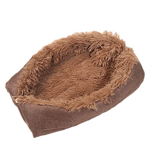 GUOCU Weiches Katzenbett Waschbar Plüsch Haustierbett für Katzen Und Kleine Hunde,2 In 1 Katzenbett Schlafsack Warmes Haus Katzendecke Waschbares Nest Bett für Katzen,Kaffee,90×100cm von GUOCU