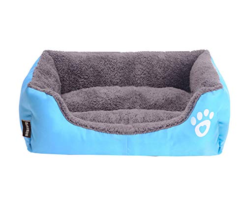 Hundebett Hundekorb Hundesofa Tierbett Für Kleine, Mittlere Und Grosse Hunde Waschbar Kuschelkissen Katzensofa Hundehöhle Katzenbett Für Kleine,Blau,XXL von GUOCU