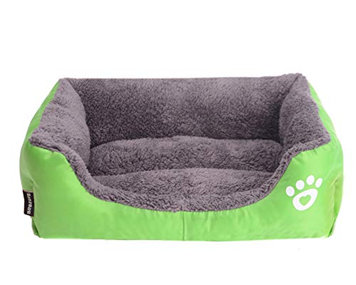 Hundebett Hundekorb Hundesofa Tierbett Für Kleine, Mittlere Und Grosse Hunde Waschbar Kuschelkissen Katzensofa Hundehöhle Katzenbett Für Kleine,Grün,M von GUOCU