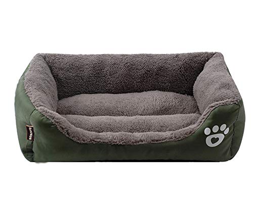 Hundebett Hundekorb Hundesofa Tierbett Für Kleine, Mittlere Und Grosse Hunde Waschbar Kuschelkissen Katzensofa Hundehöhle Katzenbett Für Kleine,Grün 3,M von GUOCU