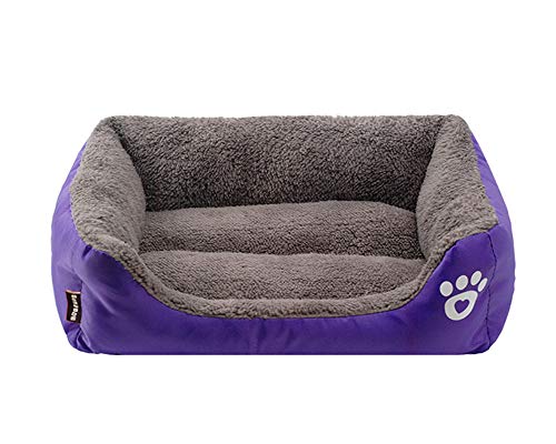 Hundebett Hundekorb Hundesofa Tierbett Für Kleine, Mittlere Und Grosse Hunde Waschbar Kuschelkissen Katzensofa Hundehöhle Katzenbett Für Kleine,Lila,M von GUOCU