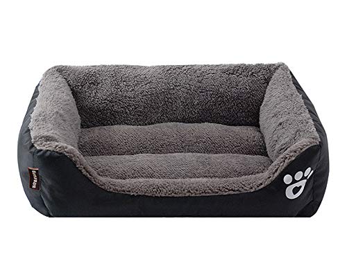 Hundebett Hundekorb Hundesofa Tierbett Für Kleine, Mittlere Und Grosse Hunde Waschbar Kuschelkissen Katzensofa Hundehöhle Katzenbett Für Kleine,Schwarz,M von GUOCU