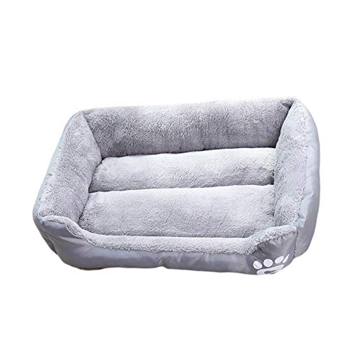 Hundebett Tierbett Katzenbett Hundesofa Hundematratze Für Kleine Mittlere Große Hunde, Orthopädisches Hundebett Flauschig Waschbar,Grau,L von GUOCU