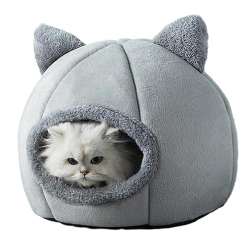 GUOXIAR Semi-Closed Pet Nest, Winter Warm Cat Sleeping Bed Mat, Dog House Puppy Cave Sofa, Indoor Cave Nest for Small Dogs Cats Rabbit Totoro(M) von GUOXIAR