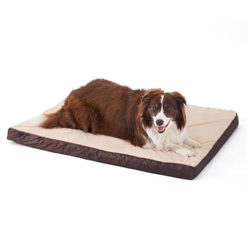 GUPPBF Grand lit Pour Chien- Lit orthopédique Pour Chien-Matelas à Double Usage (frais/Chaud) -doublure imperméable – Beige - 112 x 80 x 7,5 cm von GUPPBF