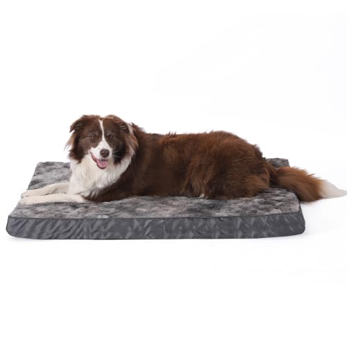 GUPPBF Hundebett, groß, orthopädisch, waschbar, Hundematte, Mehrfarbig, 112 x 80 x 7,5 cm von GUPPBF