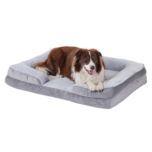 GUPPBF Panier Chien - Lit Pour Chien orthopédique - Amovible et lavable en Machine - Doux et antidérapant – Grau – 75 x 50 x 15 cm von GUPPBF