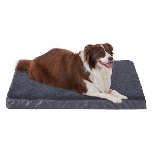 GUPPBF Panier Chien - Lit orthopédique Pour Chien -doublure imperméable -Résistant aux salissures et antidérapant– Dunkelgrau – 75 x 50 x 7 cm von GUPPBF