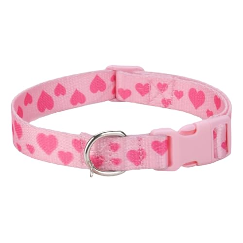 Love Print Nylon Welpenkätzchenkragen Mit Herzanhänger Für Shiba Inu Yorkshire Terrier Mops Pudel,D,L Love Print Nylon Welpenkätzchenkragen Mit Herzanhänger Für Shiba Inu Yorkshire Terrier Mops Pudel,D,L von GUQOFAIE