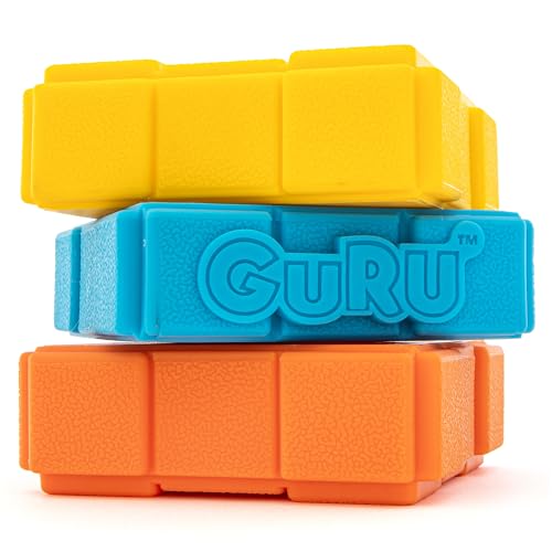 GURU Pet: Dog-X-Cube Hundespielzeug, interaktives Leckerli-Dosier-Puzzle, Drehungen und Drehungen, farbenfrohes langlebiges Design, interaktives Multi-Action-Spiel von GURU Pet