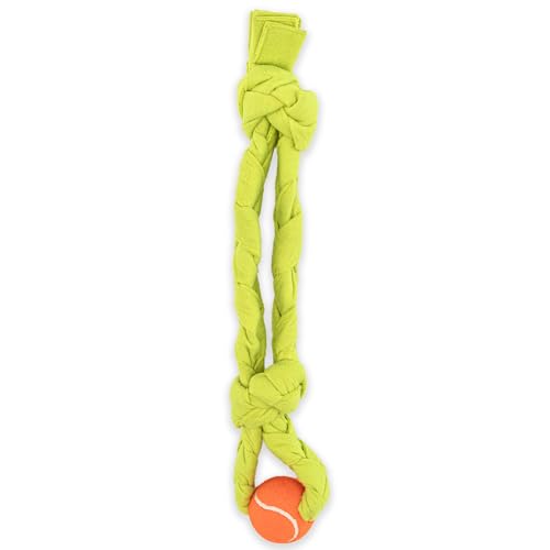 GURU Pet: Quietschendes Tennis-Schnüffelseil, Figur 8, 50,8 cm groß, Hundespielzeug, befestigter Ball, Schnüffel- und Zerren, geflochtener und geknoteter Stoff, Leckerli-Spender von GURU Pet