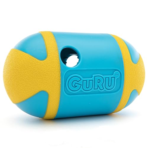 GURU Pet: Rock 'N Treat Hundespielzeug, Leckerli-Dosierung, 15,2 cm Kapselform, langsames Füttern, interaktives Spielen, Schaukelrollbewegung, einfaches Beladen von GURU Pet