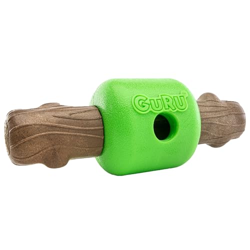 GURU Pet: Spin & Treat Stick – Groß – Hundespielzeug, Twist-Leckerli-Dosierung, strukturierte Enden mit Speckgeschmack, langlebiges Kauspielzeug, doppelfunktionales interaktives Spielen von GURU Pet