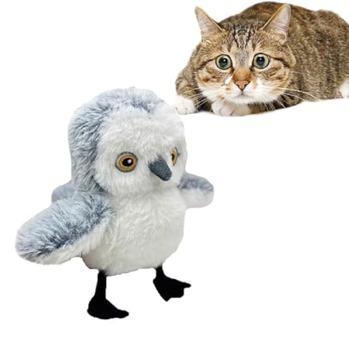 Celery Pets Cat Toy,Celery Pets Chirping Bird,Simuliertes Zwitscherndes Vogel-Katzenspielzeug,Interaktives Katzenspielzeug mit Zwitschernden Vögeln,Elektrisches Spielzeug für Katzen (Wiederaufladbar) von GUSHE