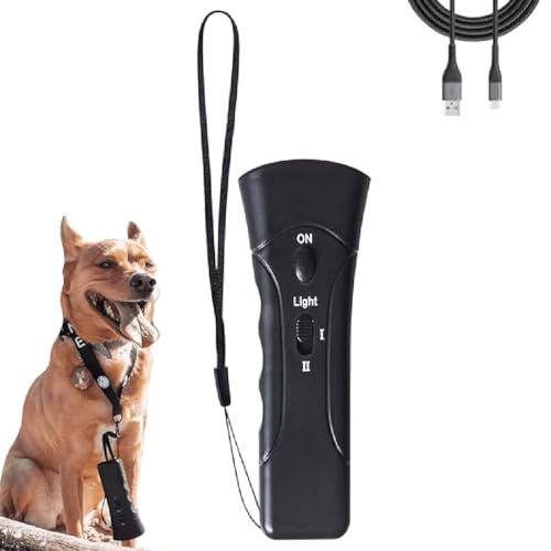 Delupets Trainer,Delupets Max Trainer Bark Control,Hunde Bell-Abschreckungsgerät,Handheld Anti Bellen Gerät für Hunde,Ultraschall Hundebell Abschreckungsgeräte für Innen Außenbereich (Rechargeable) von GUSHE