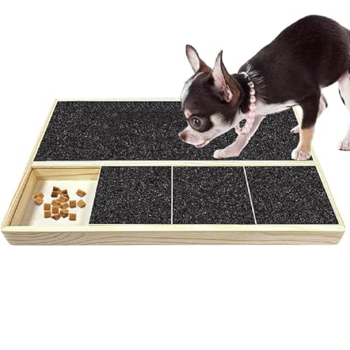 Dog Emery Board Scratcher Treat Box,Krallenschleifer für Hunde mit Snack-Box,Kratzbrett für Hunde,Hund Scratch Pad für Nägel,Haustier Nagelfeilenbrett,Alternative Krallenschleifer für Hundes von GUSHE