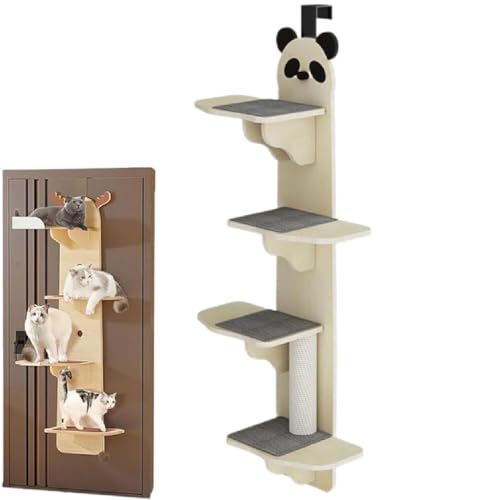 ﻿Door Hanging Cat Shelf,Türhängendes Katzenregal,Hängender Kratzbaum -Tür montiert Climber,Mehrstufiges Katzenregal zum Aufhängen an der Tür,Kratzbaum Tür Einhängen,Türmontierte Kletterkatze (B) von GUSHE