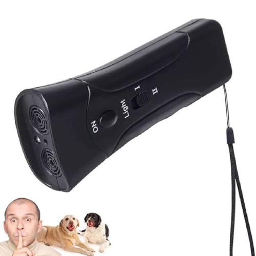 GUSHE Anti Barking Control Device,Handheld Hund Repeller Trainer,Ultraschall-Antibell-Hundegerät,Doppelkanal Hunde Repeller,Hundebellen Abschreckungsgerät,Gerät zur Vermeidung von Hundebellen von GUSHE