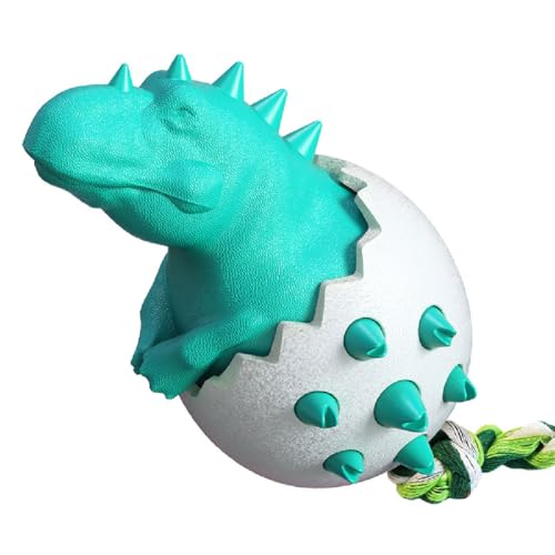 GUSHE Idearock Dinosaur Eggs Dog Chew Toys, Dinosaurier-Eier-Backenzahn-Hundespielzeug, Dinosaurier-Spielzeuge für Hunde, unzerstörbares Hundespielzeug, Kauspielzeug für mittel und große Hunde (Blau) von GUSHE