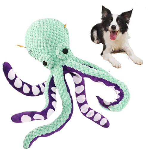 Pawforloves Premium Pet Plush Toy Octopus,Oktopus Plüschtier für Hunde,Plüsch Quietschendes Hundespielzeug,interaktives Hundekauspielzeug,Hunde-Quietschspielzeug für das Kleiner und Mittlerer Hunde von GUSHE