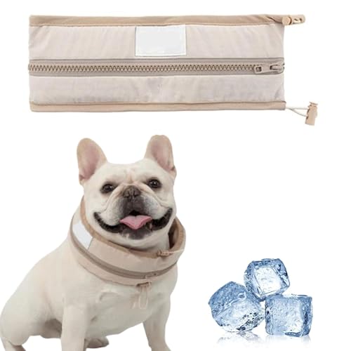 Petzymart Cool Loop,Petzymart Coolloop, Kühlhalsband für Hunde mit Eispacks, Hunde halstücher Kühlend, Kühlendes Hundehalsband, Hunden Abkühlung für kleine und mittlere Hunden im Sommer (Braun, L) Petzymart Cool Loop,Petzymart Coolloop, Kühlhalsband für Hunde mit Eispacks, Hunde halstücher Kühlend, Kühlendes Hundehalsband, Hunden Abkühlung für kleine und mittlere Hunden im Sommer (Braun, L) von GUSHE