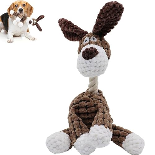 Sherum Bite Buddy, Vianys Bite Buddy, Petsboro Bitebuddy Dog Toy, Donkey Plüschtier für Hunde, Quietschendes Hundespielzeug, Plüsch-interaktives Hundespielzeug für kleine und mittel Hunde (Braun) von GUSHE