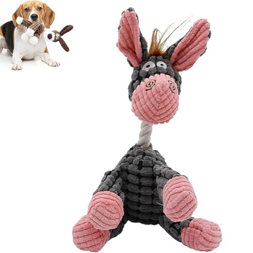 Sherum Bite Buddy, Vianys Bite Buddy, Petsboro Bitebuddy Dog Toy, Donkey Plüschtier für Hunde, Quietschendes Hundespielzeug, Plüsch-interaktives Hundespielzeug für kleine und mittel Hunde (Rosa) von GUSHE