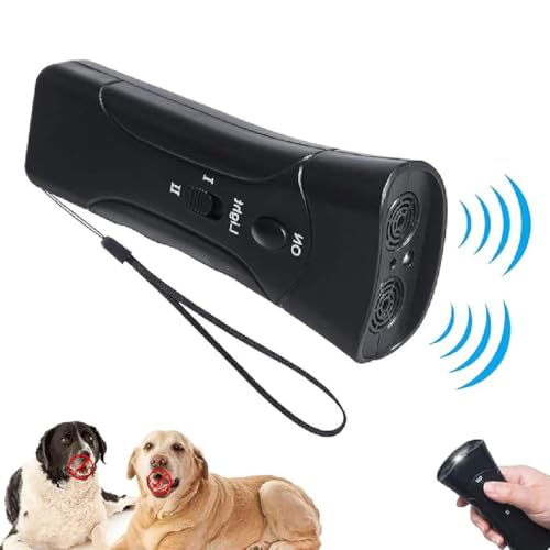 Ultraschall-Antibell-Hundegerät, Ultraschall Anti Bellen Hund Gerät, Handheld-Ultraschall-Hundekontrollgeräte, wiederaufladbares Hundebellen Abschreckungsgerät für Drinnen und Drauße von GUSHE