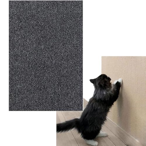 Vowtrlleoy Cat Scratching Cloth,Katzen Kratzmatte,Selbstklebend Kratzbretter,DIY Kratzbrett Katze,Anti-Kratz-Kratzpads für Katzen (Dunkelgrau, 40 * 100CM) von GUSHE