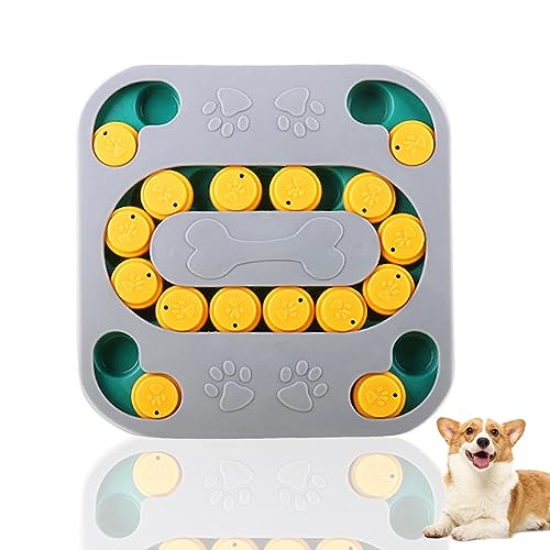 GUUFOO Hund Leckerli Puzzle Spielzeug Interaktives Hund Puzzle Spielzeug Langsam Feeder Hund Leckerli Spender Hund Gehirn Spiele Feeder Mit Rutschfest Verbessern IQ Puzzle Schüssel für Welpen von GUUFOO